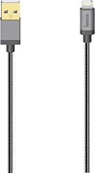 Hama USB кабель for iPhone/iPad with Lightning connector USB 2.0 metal 0.75m