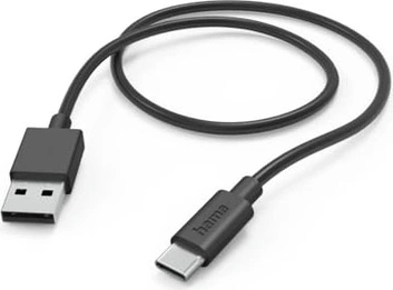 Hama кабель для зарядки USB-A/USB-C 1m black