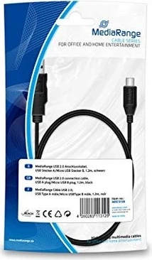 MediaRange charging and data кабель USB 2.0 on Micro USB 2.0 B plug 1.2m black