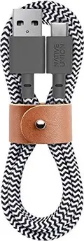 Native Union Belt cable USB-A/USB-C zebra