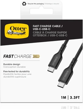 Otterbox almost Charge кабель Standard USB-C/USB-C 1.0m black
