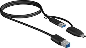 RaidSonic USB Type-B to Type-A & Type-C cable cable length 1m