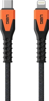 UAG Kevlar Core USB-C to Lightning зарядный кабель 1.5m black/orange