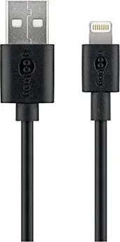 Wentronic Goobay Lightning/USB-A charging and sync cable 2.0m black