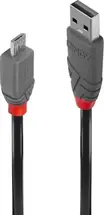 Lindy 0.2m USB 2.0 type A an micro-B cable Anthra Line