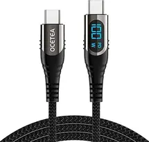 Ocetea USB-C to USB-C cable 100W 1m black
