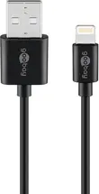Wentronic Goobay Lightning/USB-A charging and sync cable 1.0m Retail Polybag black