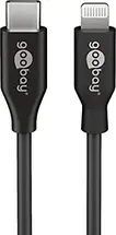 Wentronic Goobay Lightning/USB-C charging and sync cable 1.0m Retail Box black