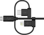 Belkin Universalkabel USB-A/USB-C/micro USB/Lightning 1.20m black