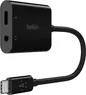 Belkin RockStar 3.5-mm-jack-audio- and USB-C-charging adapter bla...
