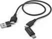 Hama 4in1 Multi-кабель для зарядки USB-C and USB-A - USB-C and micro USB 1.5m black