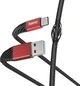 Hama кабель для зарядки extreme USB-A/USB-C 1.5m нейлон black/red
