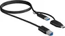 RaidSonic USB Type-B to Type-A & Type-C cable cable length 1m