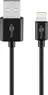 Wentronic Goobay Lightning/USB-A charging and sync cable 1.0m Retail Polybag black