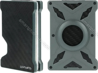 4smarts magnet wallet with AirTag holder for MagSafe black 