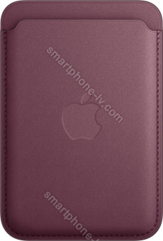 Apple iPhone Feingewebe wallet with MagSafe Mulberry 