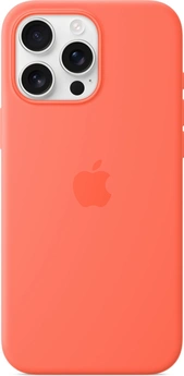 Эпл silicone case with MagSafe для Айфон 16 Про Макс mandarin