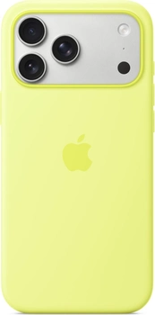 Apple silicone case with MagSafe для iPhone 17 Pro Max neon желтый