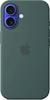 Apple silicone case with MagSafe для iPhone 16 sea green