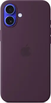 Apple silicone case with MagSafe for iPhone 16 Plus plum