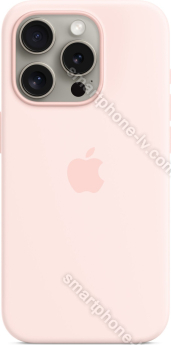 Apple silicone case with MagSafe for iPhone 15 Pro light pink 