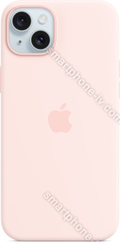 Apple silicone case with MagSafe for iPhone 15 Plus light pink 