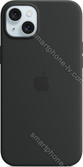 Apple silicone case with MagSafe for iPhone 15 Plus black 