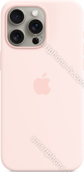 Apple silicone case with MagSafe for iPhone 15 Pro Max light pink 