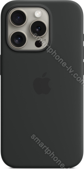 Apple silicone case with MagSafe for iPhone 15 Pro black 