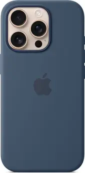 Apple silicone case with MagSafe for iPhone 16 Pro Denim