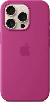 Apple silicone case with MagSafe for iPhone 16 Pro fuchsia