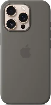 Apple silicone case with MagSafe for iPhone 16 Pro stone grey