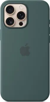Apple silicone case with MagSafe for iPhone 16 Pro Max sea green
