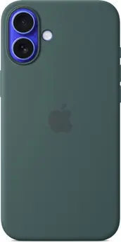 Apple silicone case with MagSafe for iPhone 16 Plus sea green