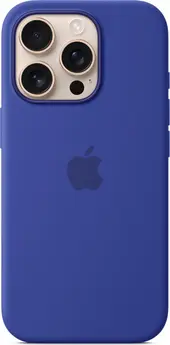 Apple silicone case with MagSafe для iPhone 16 Pro ultramarine