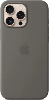 Apple silicone case with MagSafe for iPhone 16 Pro Max stone grey