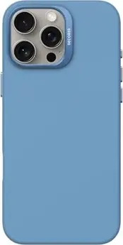 Decoded AntiMicrobial Silicone Back Cover for Apple iPhone 16 Pro Max Air Blue