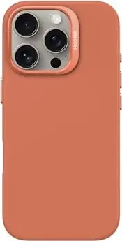 Decoded AntiMicrobial Silicone Back Cover for Apple iPhone 16 Pro sand Stone Pink