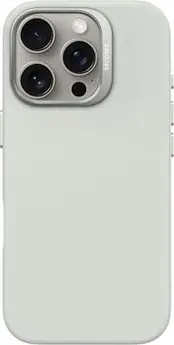Decoded AntiMicrobial Silicone Back Cover for Apple iPhone 16 Pro Stone Grey