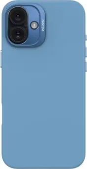 Decoded AntiMicrobial Silicone Back Cover for Apple iPhone 16 Plus Air Blue