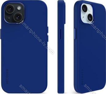 Decoded AntiMicrobial Silicone Back Cover for Apple iPhone 15 Pro Galactic Blue 