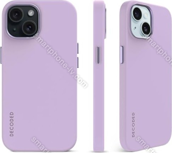 Decoded AntiMicrobial Silicone Back Cover for Apple iPhone 15 Lavender 