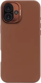 Decoded Leather Back Cover for Apple iPhone 16 Plus Tan Brown