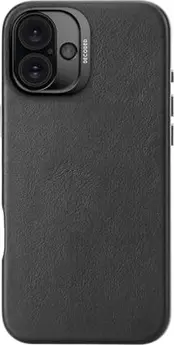 Decoded Leather Back Cover for Apple iPhone 16 Plus black