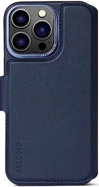 Decoded Leather Detachable wallet MagSafe для Apple iPhone 14 Pro морская волна