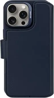 Decoded Leather Detachable wallet case for Apple iPhone 16 Pro Max Navy Blue