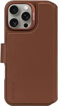 Decoded Leather Detachable wallet case for Apple iPhone 16 Pro Max Tan Brown