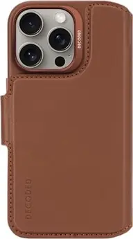 Decoded Leather Detachable wallet case for Apple iPhone 16 Pro Tan Brown