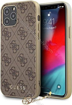 Guess Hard Cover 4G Charms for Apple iPhone 12 Pro Max grey 