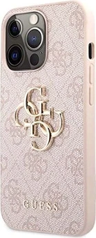 Guess Hard Cover 4G Metal Logo для Эпл Айфон 13 Про Макс розовый